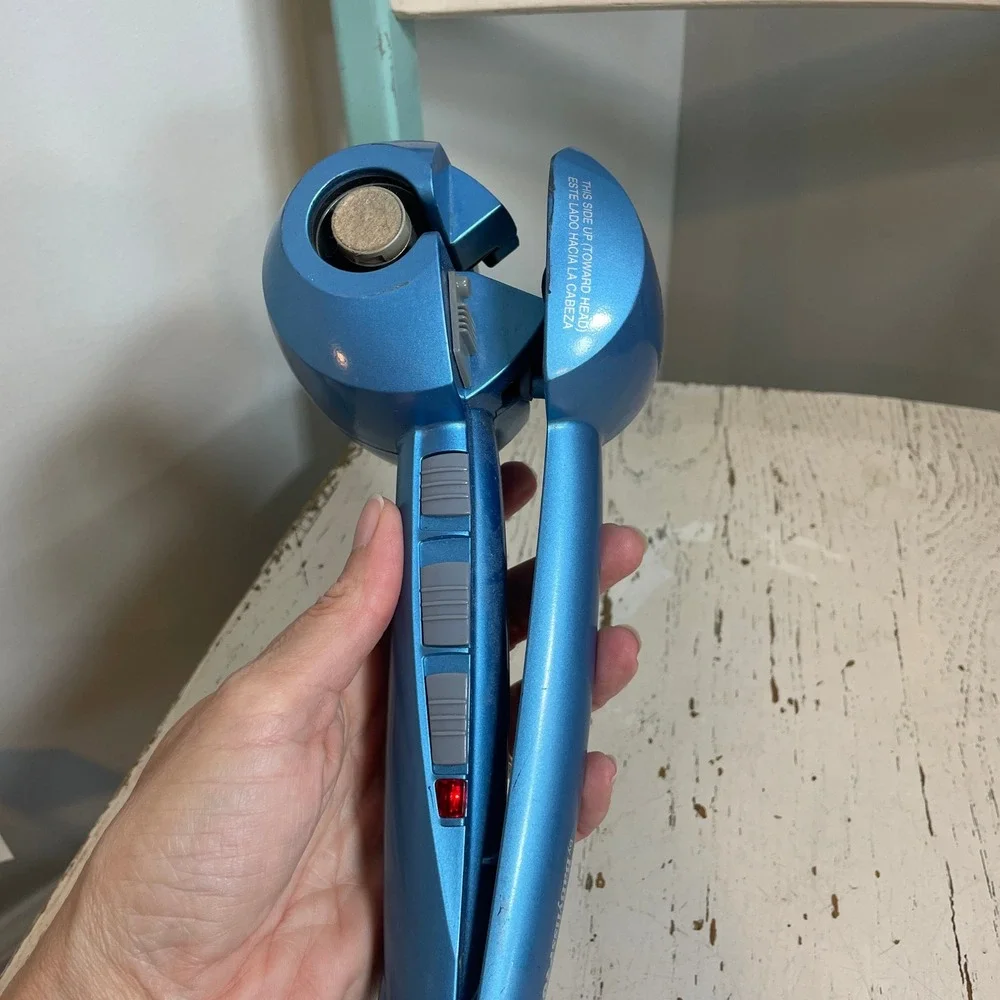 BaBylissPRO Nano Titanium MiraCurl Professional Automatic Hair Curler Blue Works